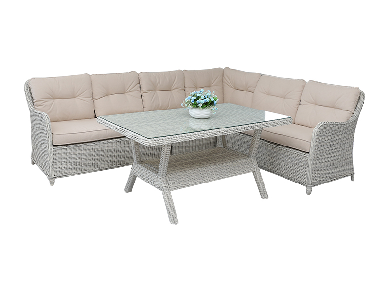 Rotan Dining Set Sofa, Perabot Luaran Yqr-495b