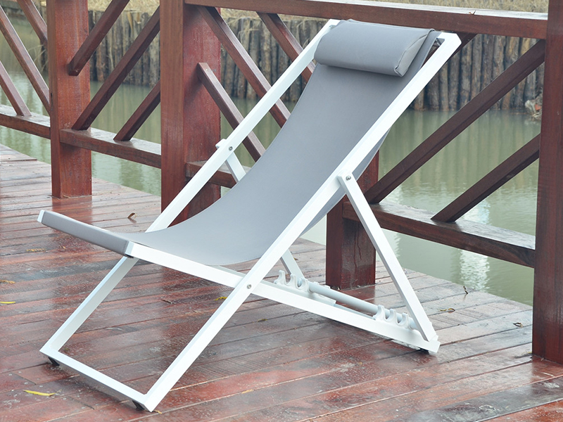 Kerusi pantai pantai Chaise Lounge, Aluminium Folding Relax Kerusi, Kerusi Riadah Luaran YQ-TB-4031
