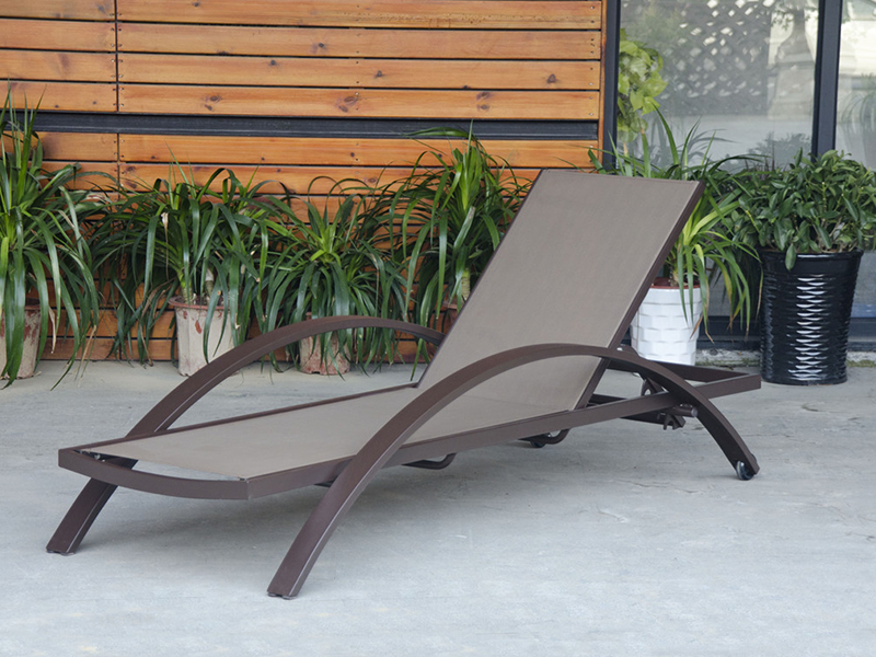 lounge bingkai aluminium, lounge kolam renang hotel, katil hari luaran YQ-TB-442B