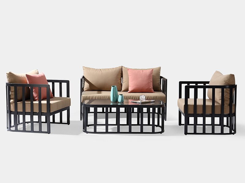Aluminium Perabot Luaran Luar Biasa dengan Cushion YQA-1090