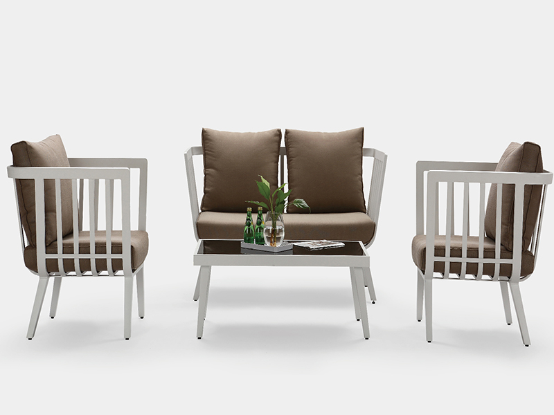 Perabot Kerusi Aluminium Luaran Set Perabot Moden Aluminium Modern YQA-1095