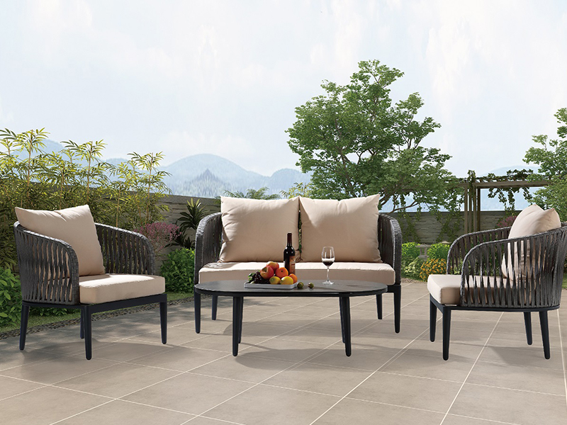 Tali Perabot Alu Sofa Set Sofa Perabot Luaran Set 4 PCS Tali Alu YQC-2732