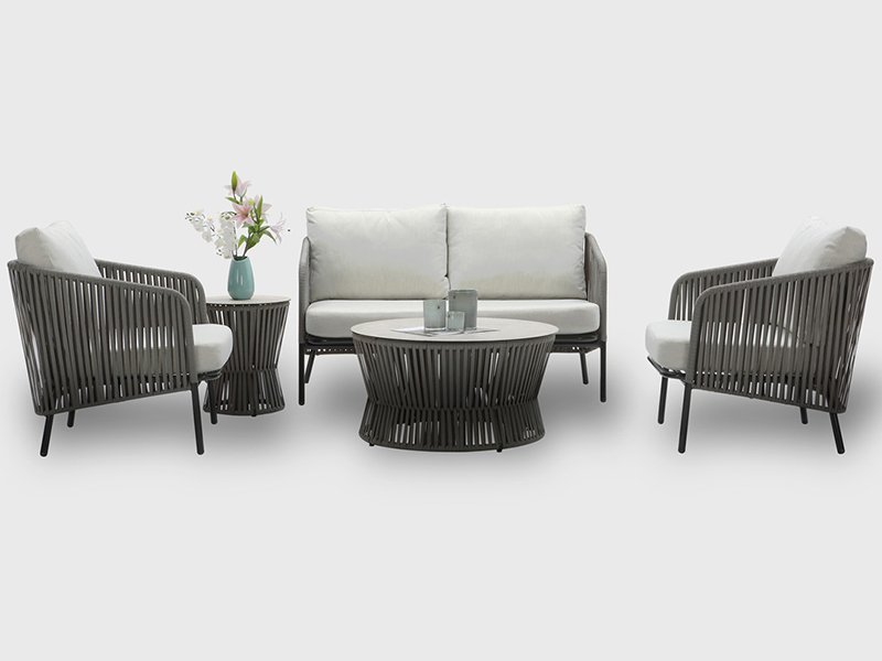 Reka Bentuk Moden Perabot Luaran Klasik 5PCS Taman Taman Tenah Sofa YQC-2796
