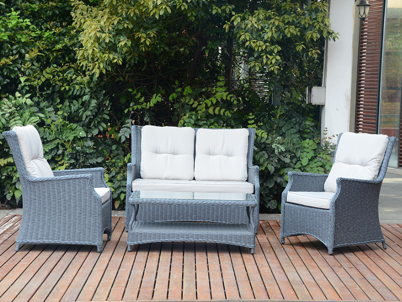 Set sofa rotan 4pcs, perabot rotan pasaran Eropah yqr-496